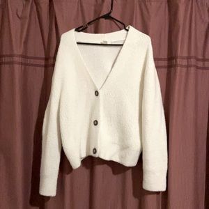 white cardigan
